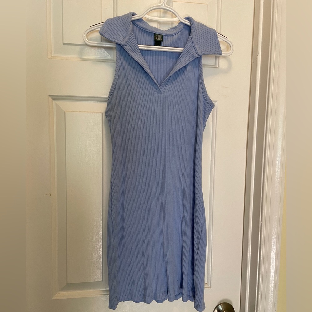 Wild Fable Light Blue Ribbed Dress